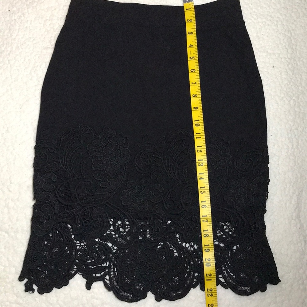 Lace Embroidered Black Skirt - Picture 10 of 10